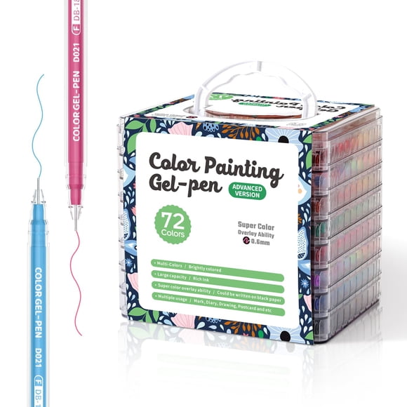 Bolígrafos de gel Xipan, 72 colores, punta fina de 0,6 mm para arte