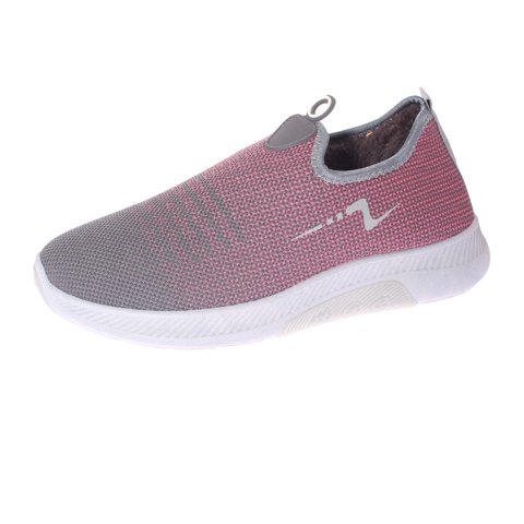 Zapatilla Piel Invernal Rosado/Gris Vía Franca