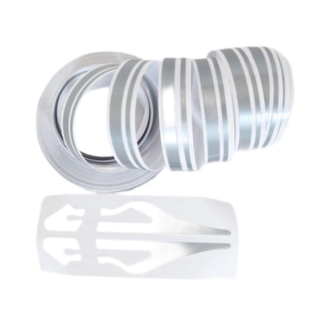 Ioensy - Cinta Adhesiva De Vinilo Para Coche Genérica, Para Manualidades, Proyectos, Universal, 10 M, Gris Plata