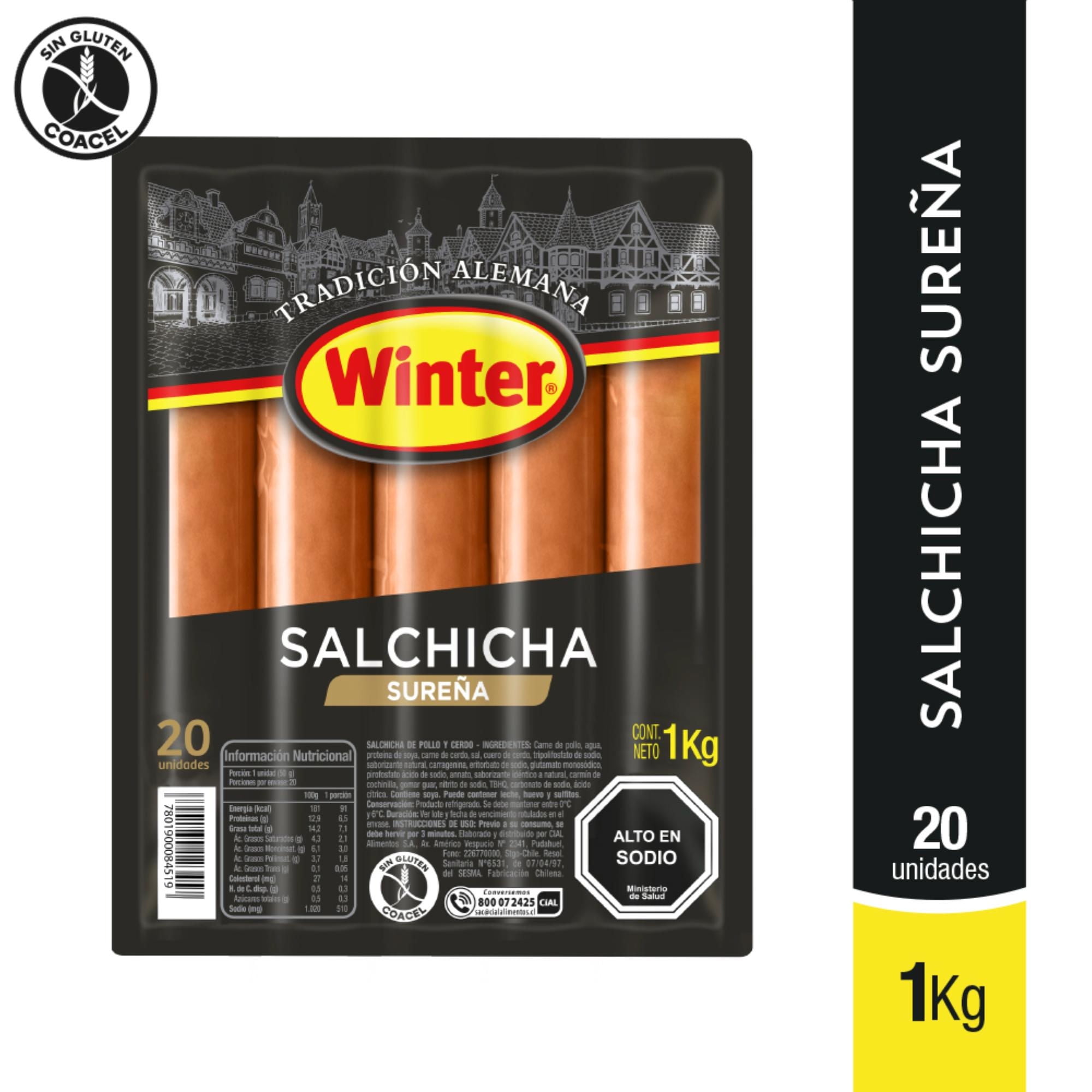 Salchicha Sureña 20 Un 1 kg Winter