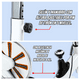 thumbnail image 3 of Bicicleta Spinning ES-770B Blanca Flywheel 8 Kg, 3 of 5