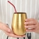 thumbnail image 5 of Copas de vino de acero inoxidable macizo de primera calidad | Juego de 2 copas grandes sin tallo | Perfectas para disfrutar al aire libre, 5 of 5