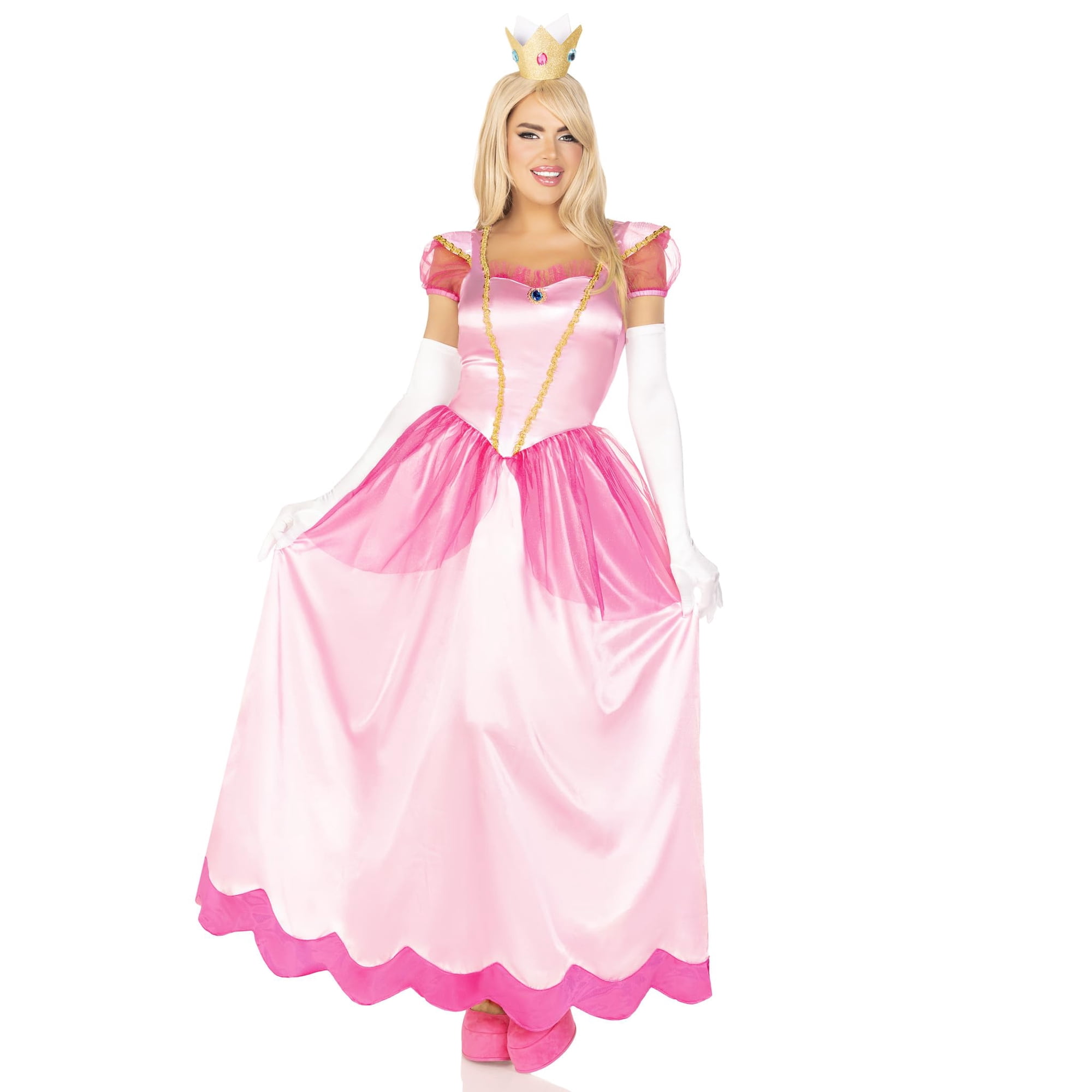 Vestido Clásico De Satén Rosa Con Forma De Princesa Para Mujer, De Costume Leg Avenue