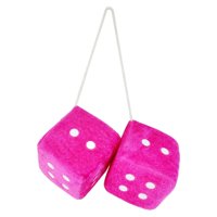 Magideal - Abalorios De Espejo, Dados De Felpa, Accesorios De Decoración Suave, Regalo Elegante, Adornos De Suspensión Para Dormitorio, Automóviles, Coches, Vent Rosa Roja