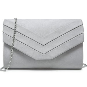 Bolso De Noche Dasein Para Mujer, Formal, Fiesta, Boda, Gris