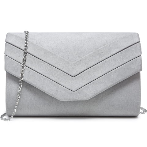 Bolso De Noche Dasein Para Mujer, Formal, Fiesta, Boda, Gris