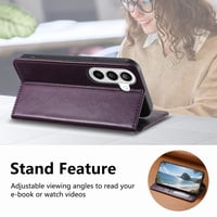 Foxdock Funda Para Samsung Galaxy S26: Cierre Magnético, Soporte Ajustable, Ranuras Para Tarjetas Y Correa Integrada-Púrpura