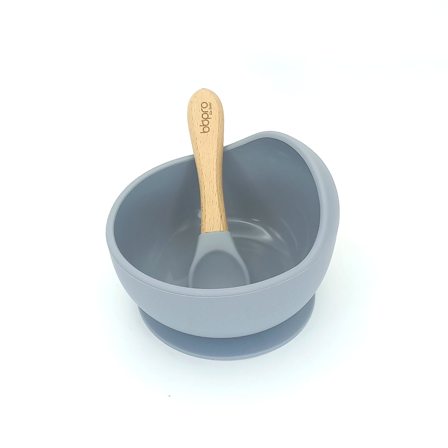 Bbpro - Plato De Silicona Con Cuchara – Práctico Y Seguro