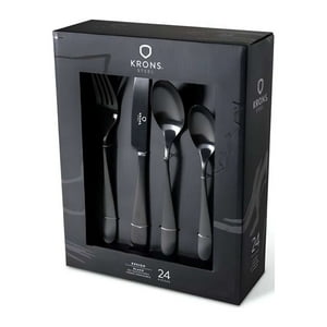 Cuchillería De Mesa 24 Piezas Black - Krons