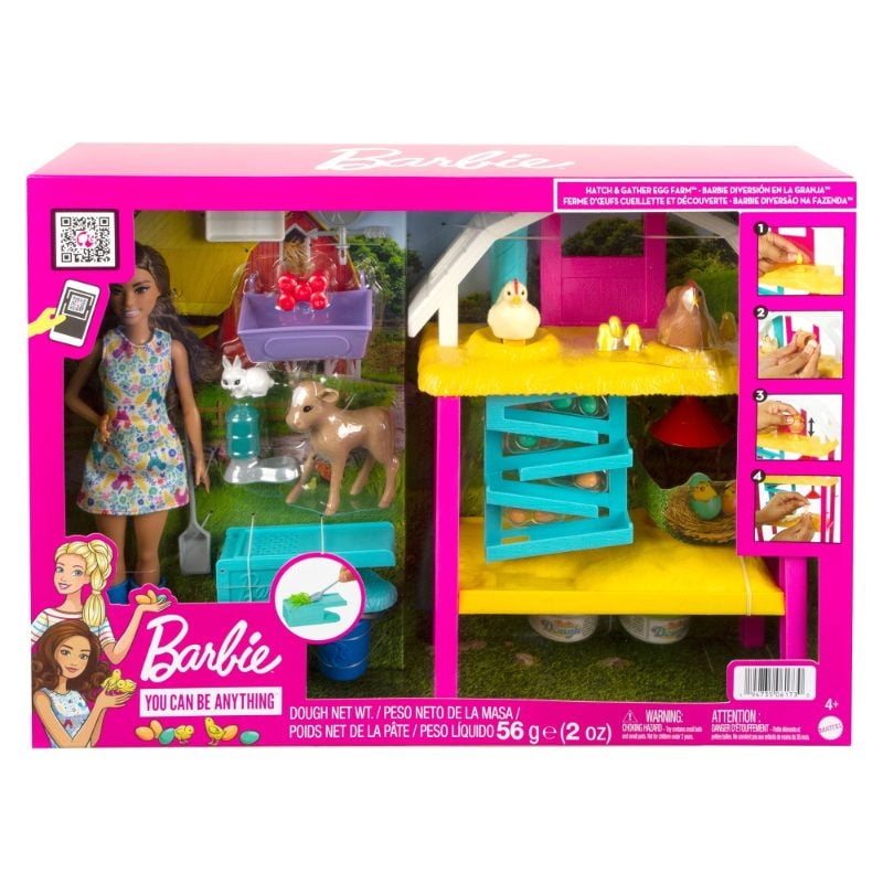 Barbie - Set De Juego Set Diversión En La Granja Con Muñeca.