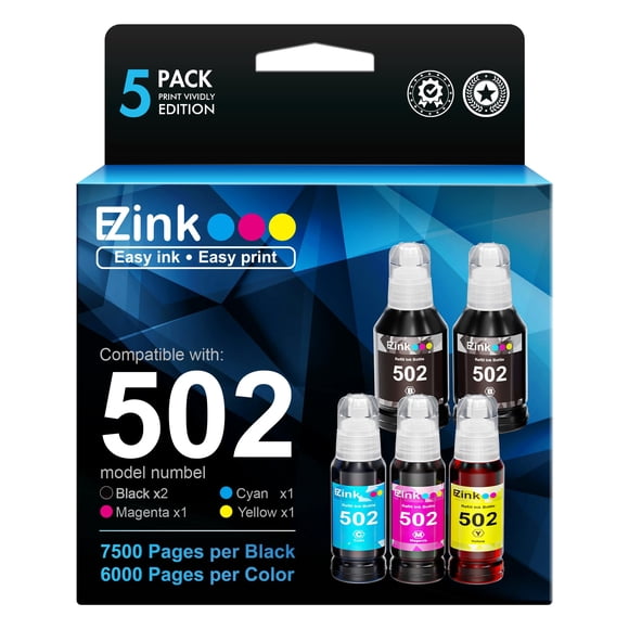 Botellas De Recarga De Tinta 502 Compatibles Con Epson 502 T502