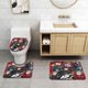 thumbnail image 2 of Persona 5 Royal Juego de 3 alfombras de baño de coral fleece: tapete de baño + alfombra de inodoro en forma de U + funda de tapa de inodoro en forma de O, 2 of 6