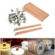 thumbnail image 3 of Mechas de madera para velas, mechas naturales sin humo con soporte de hierro para velas, ideales para hacer velas tú mismo., 3 of 8