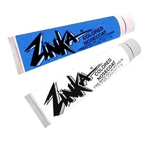 Sunblock Zinka Nosecoat, impermeable, 17 g, paquete de 2 unidades, azul y blanco