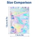 thumbnail image 1 of 100pcs Holographic Bags, Resealable Bags For Small Business With Front Window Sample Bags Candy Bags Sealable Mylar Ziplock Bags, 1 of 3