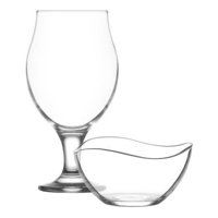 Genérico - Set 2 Bowls Y 4 Copas 570 Ml Para Fiestas Cumpleaños Set Vid