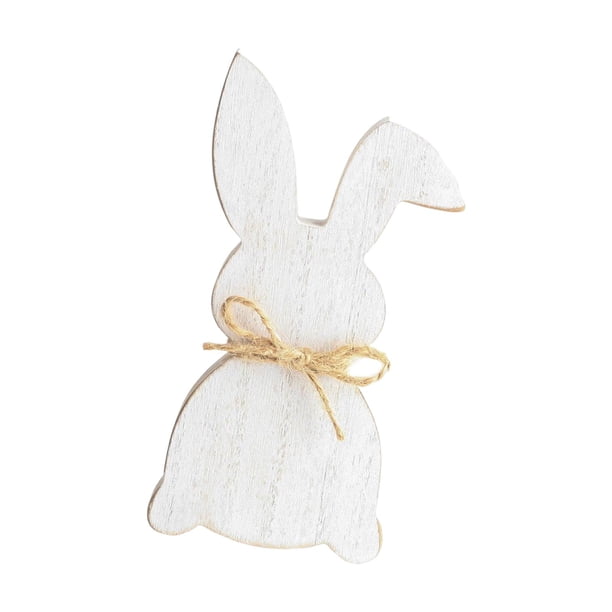 Regalos Creativos para La Decoración Del Hogar de Vacaciones Suministros de Bricolaje Artesanía Tablero de Densidad Conejo de Pascua Conejo Artesanía Estilo C