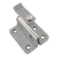 Magideal - Pestillo Abatible Pestillo De Puerta Pestillo De Perno De Puerta Corredera, Pestillo De Cerradura De Puerta Resistente Para Jaula De Mascotas, Garaje, Plata L Derecha Abierta