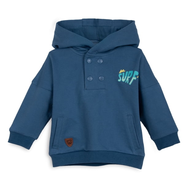Polerón Bebé Niño Broches Estampado Dinosaurio Azul Marino Pillin