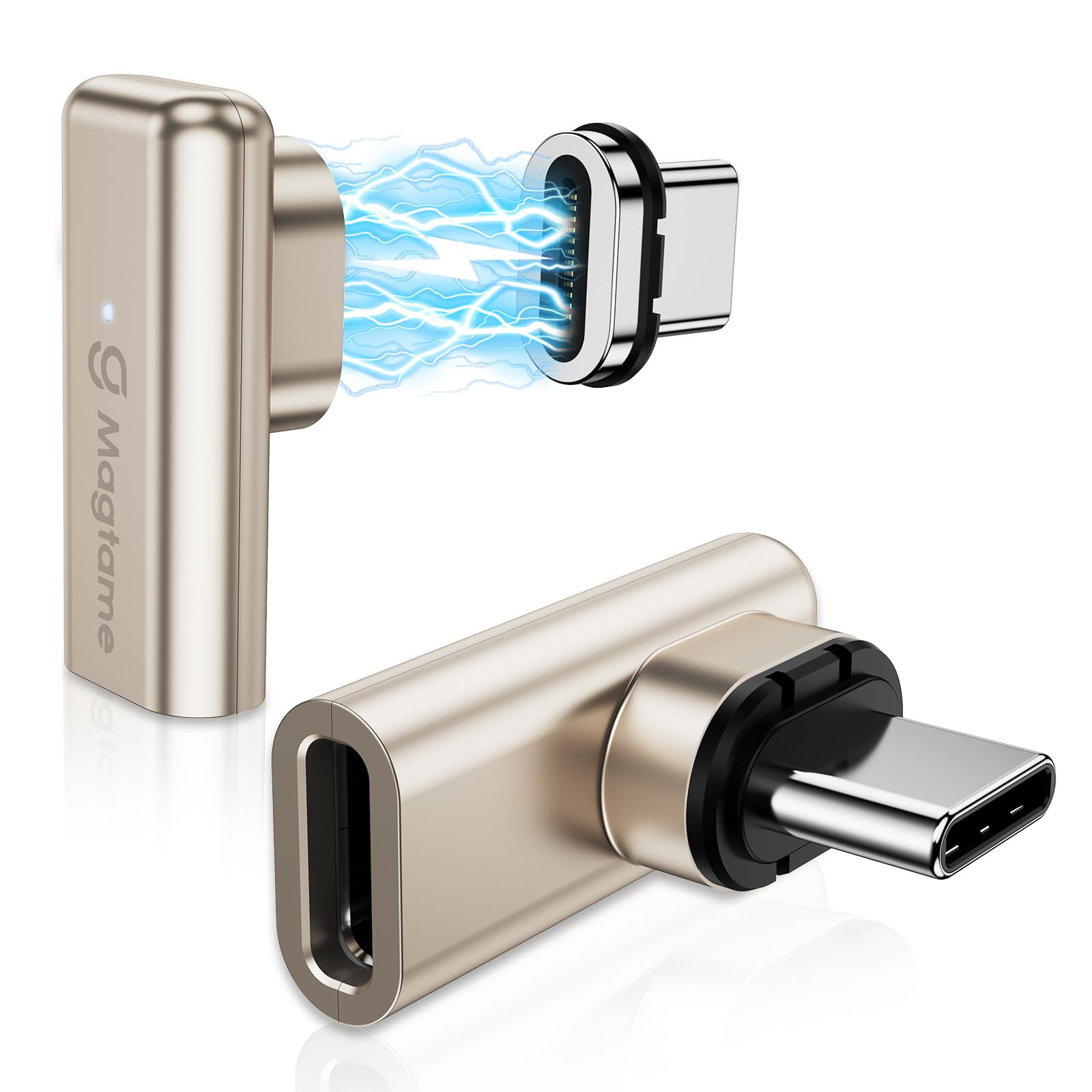 Adaptador Magtame Magnético De Ángulo Recto Usb C 240w 40gbps 4k