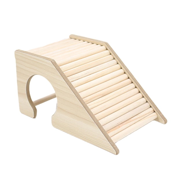 Escondite de hámster lavable, accesorios para jaulas, juguetes de jaula para masticar, casa de hámster de madera, escondite de hámster para hámsteres, con agujero