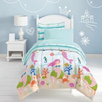 Milsleep - Mermaid Dreams Girl Bedding Twin Or Full Comforter Set Bed In A Bag Ensemble