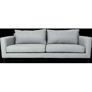Induhome - Sofa Elena 2 Cuerpos Felpa Gris