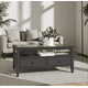 thumbnail image 1 of Mesa de Centro "Nordik View" Mesa de Living de Madera y Vidrio - Gris Grafito - 100x55x50 cm, 1 of 3