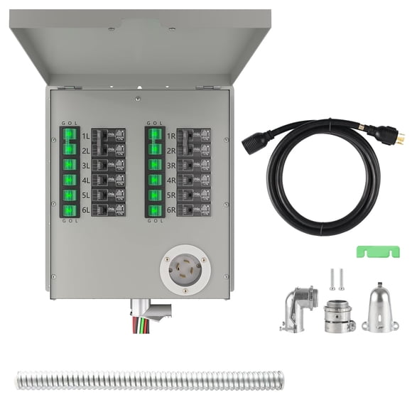 Kit de interruptores de transferencia Nature's Generator 12 circuitos 30A