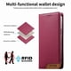 thumbnail image 2 of Funda Tipo Cartera de Cuero Sintético para Google Pixel 10A Bloqueo RFID, con Ranuras para Tarjetas y Bolsillo para Efectivo, Cierre Magnético Fuerte Rojo, 2 of 6