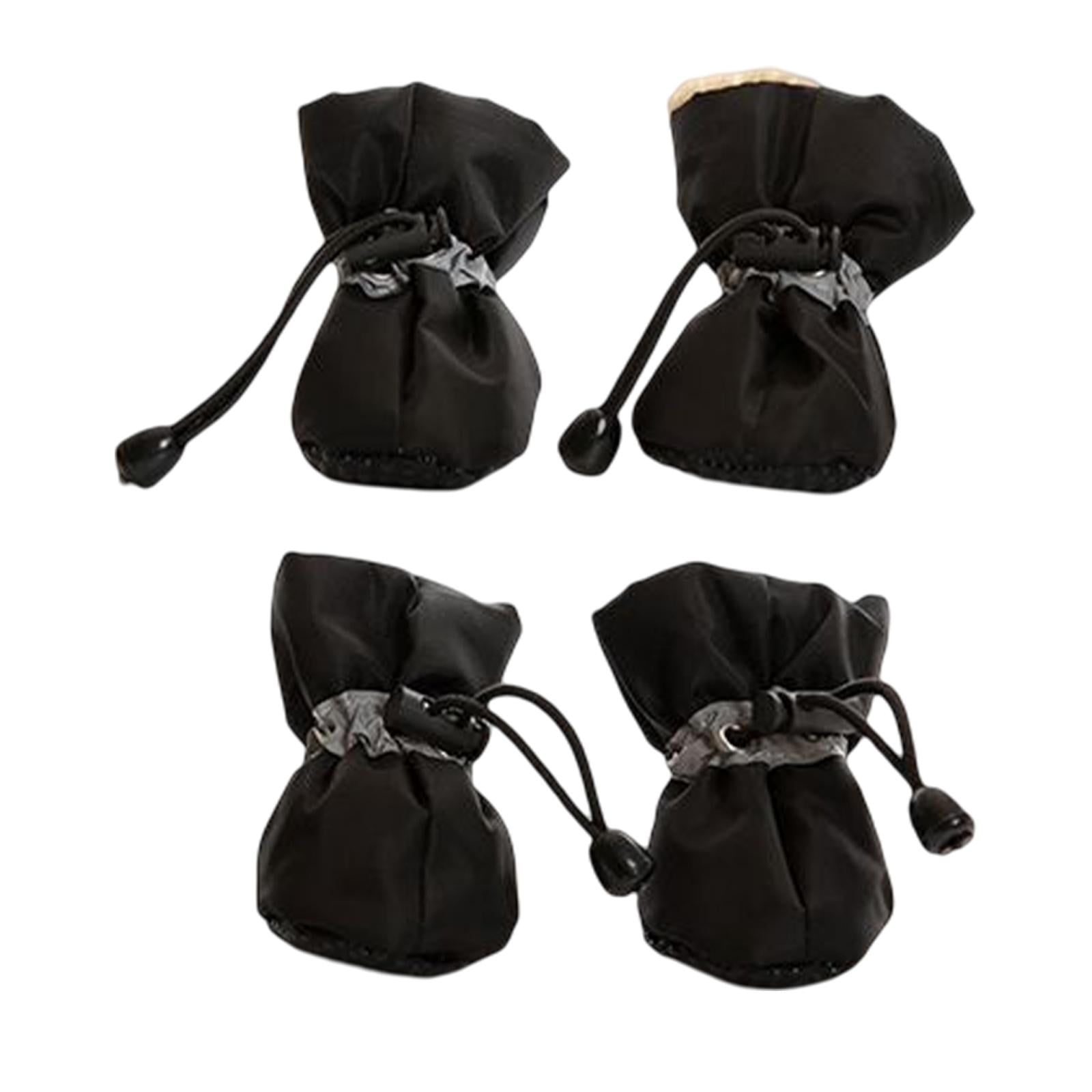 4 Uds. Botas Para Perros Suministros Para Mascotas Cómodas Para Exteriores Invierno Nieve 5 Negro 5,5 Cm X 4,5 Cm