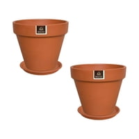 Pottery - Set De 2 Maceta Kony 11Cm Terracota Y Sus Platos