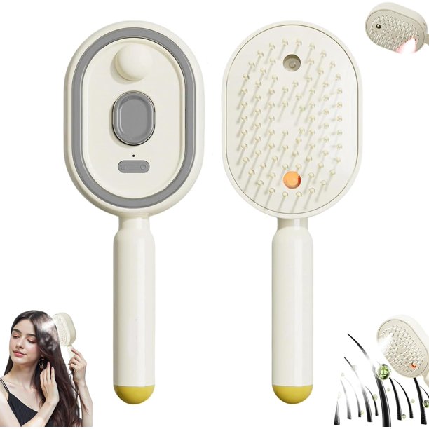 Cepillo pelo vapor eléctrico 2027 desenredante vaporizador reduce frizz estática