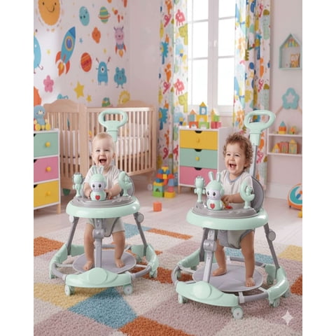 Myl Todo Hogar - Pack 2 Andador De Bebe Gemelos Con Juegos Interactivos Verde Menta