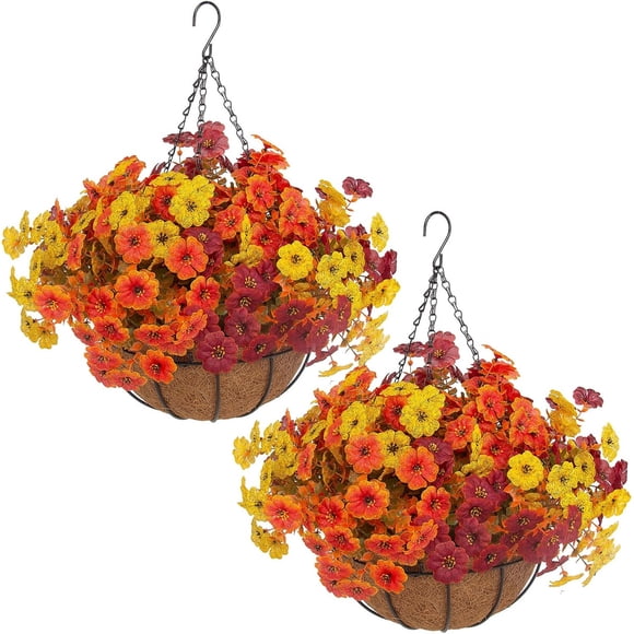 Flores Colgantes Artificiales Hananona VIOLET2 2u UV