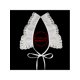 thumbnail image 4 of INSPIRE CHIC Cuello Falso Desmontable con Piedras de Estrás Pequeño Chal Mini Capa Collar Choker Collar Falso Peter Pan para Blusa de Mujer Talla Única Blanco-5, 4 of 5