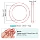 thumbnail image 2 of Uxcell 50Pcs Anillos de Silicona O 9mm ID 13mm OD 2mm Ancho VMQ Arandelas de Sellado Rojas, 2 of 7