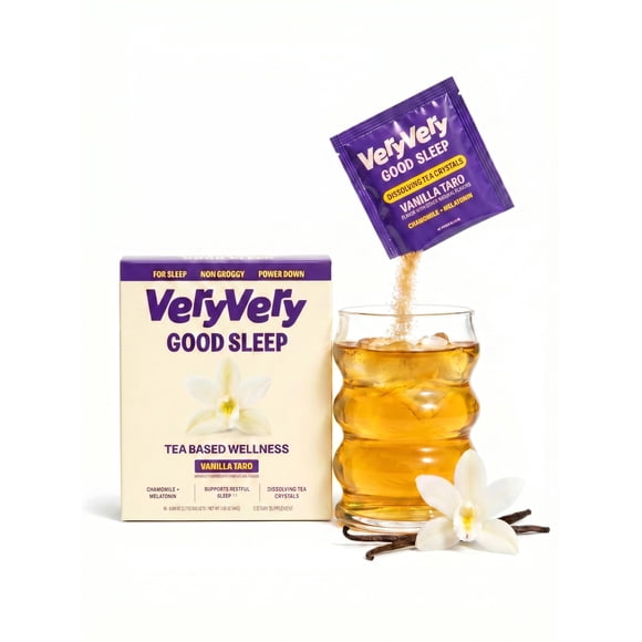 Té Instantáneo para Dormir VeryVery Good Tea Vainilla Taro - 16 sobres