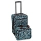 thumbnail image 1 of Set de equipaje Rockland Fashion Softside Upright Blue Leopard, 1 of 7