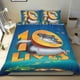 thumbnail image 1 of 10 Vidas Conjunto de sábanas temático, trío de piezas, cómodo y amigable con la piel, diseño único, regalo de decoración para el hogar para familiares, amigos y fans, 90 cm * 190 cm, 1 of 6