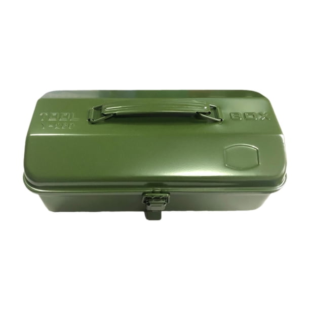 Caja de herramientas portátil, caja de almacenamiento de herramientas de reparación de Hardware de coche, pestillo de bloqueo de Metal sólido para el Verde