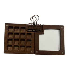 Magideal - Paleta De Acuarela Portátil, Bandeja De Paleta De Pintura Con Área De Mezcla, Contenedor De Pintura, Mini Paleta De Acuarela Para Principiantes, Gouac 15 Cuadrículas