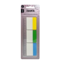 Isofit - Pack X 4 Reglas Con Notas Adhesivas 3 Colores –
