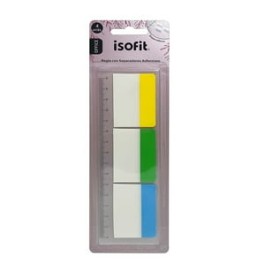 Pack X 4 Reglas Con Notas Adhesivas 3 Colores – Isofit