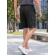 thumbnail image 3 of Pantalones Cortos Cargo de Verano para Hombre INSPIRE CHIC con Cintura de Cordón y Múltiples Bolsillos para Gimnasio, Correr, Talla XL Negro, 3 of 5