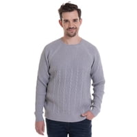 Truval - Sweater Cuello Redondo Textura Melange Medio Gris 2Xl