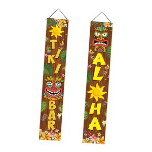 Bothyi - Letrero De Puerta, Banderas Decorativas Para Puerta, Letrero De Porche Para Carnaval En Casa Hawaiano