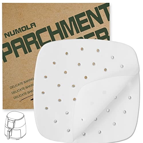Numola Air Fryer Liners - 7.5 pulgadas, 100 pcs papel de pergamino perforado compatible con Philips, Cozyna, Seca, Nuwave, Chefman, Gowise USA, Black+Decker, Cosori ... Numola Ver descripción