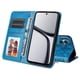 thumbnail image 3 of Funda tipo cartera FOXDOCK para Realme C65 4G , diseño girasol en relieve, cuero PU, cierre magnético, soporte y tarjetero, 3 of 5