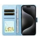 thumbnail image 5 of Funda Cartera para iPhone 14 Pro Max Perro Cachorro Grabado con Tarjetas Soporte Correa Azul, 5 of 6